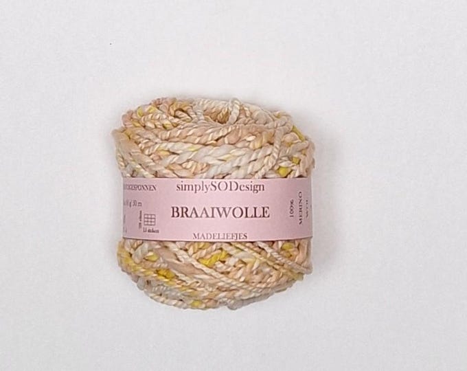 Daisies – Hand-spun wool | Unique art yarn | Inspired by daisies | Handmade in Belgium