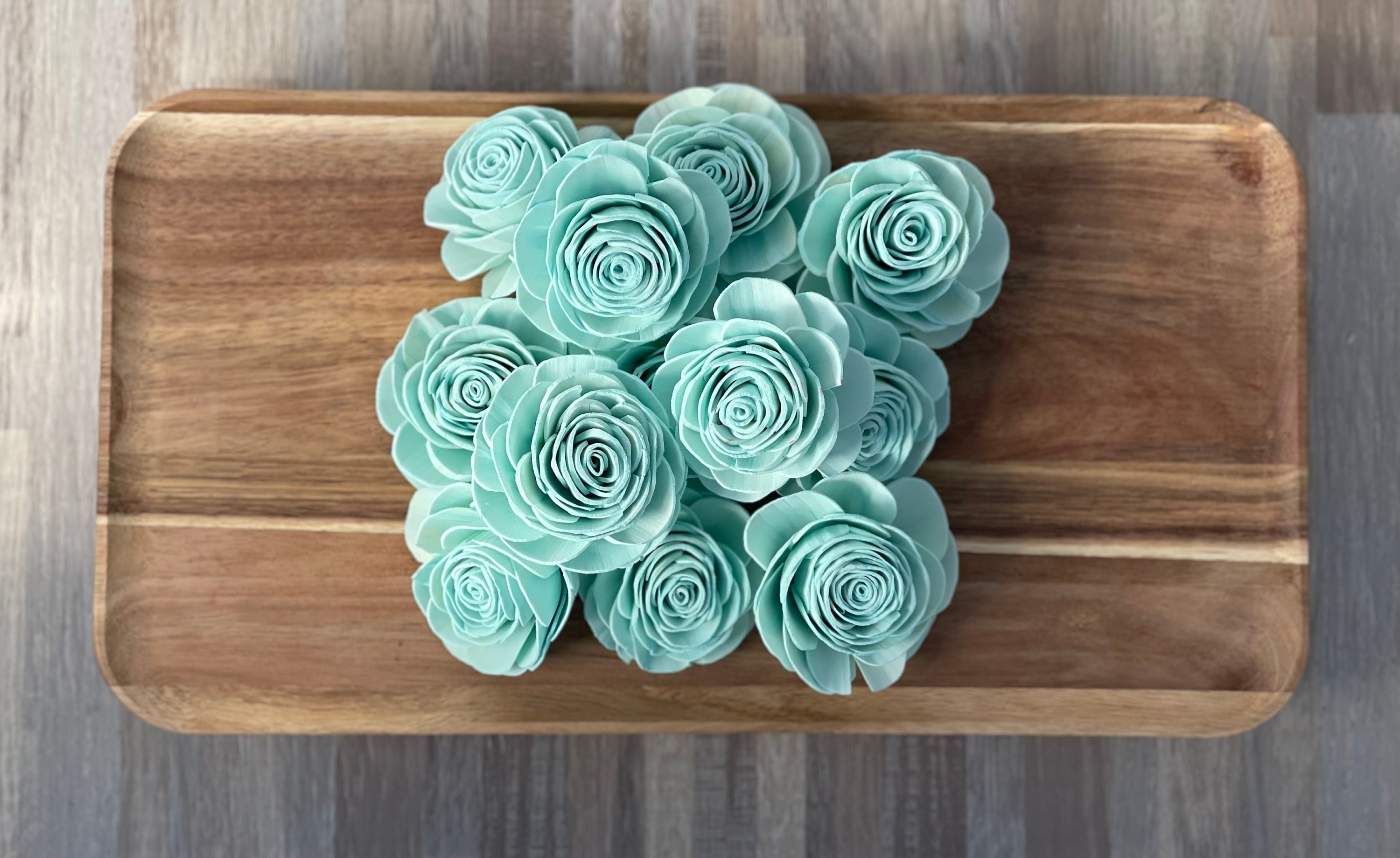Sola Wood Flowers, Light Ocean Blue, Wood Flowers, Crafting, DIY