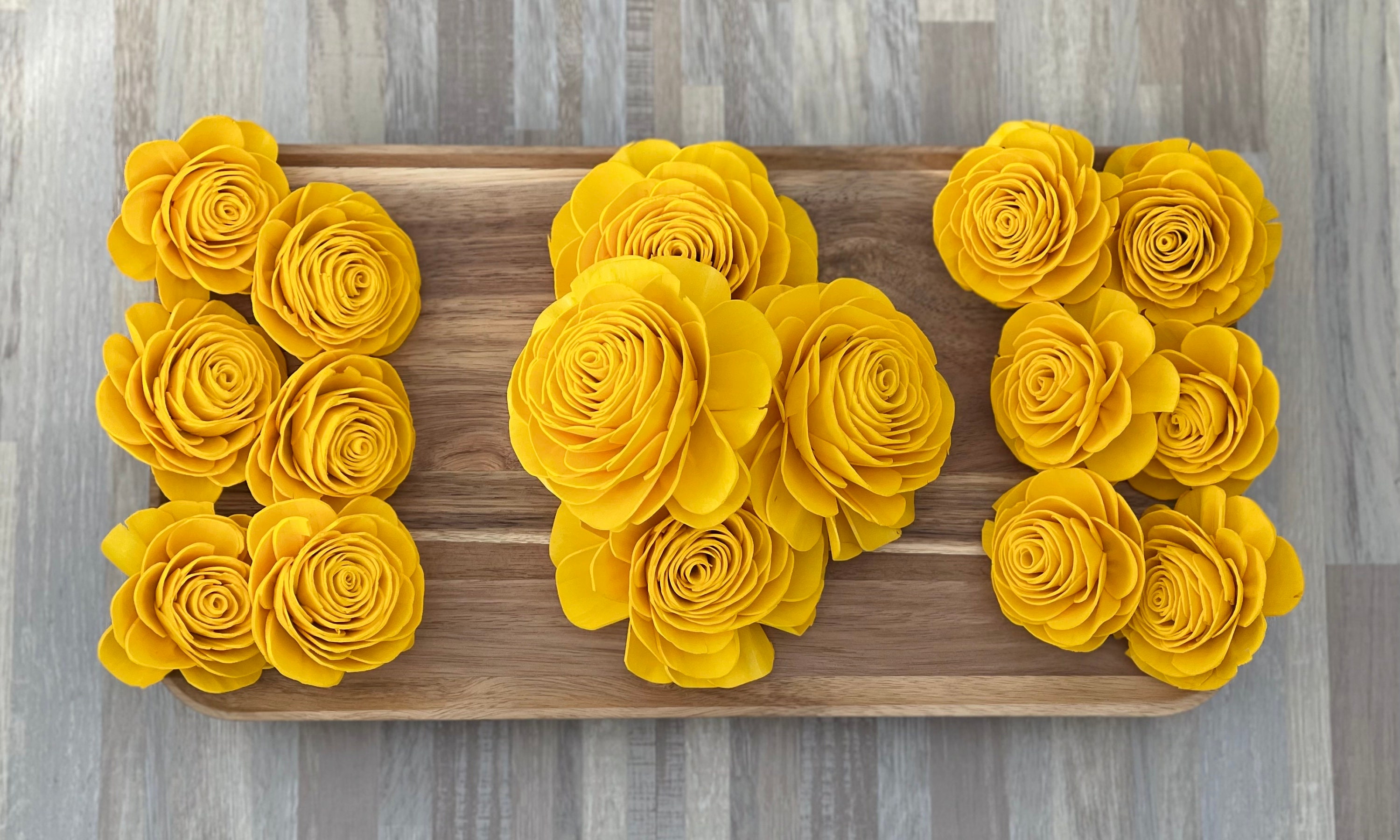 Sola Wood Flowers, Sunny Yellow, Wood Flowers, Crafting, DIY