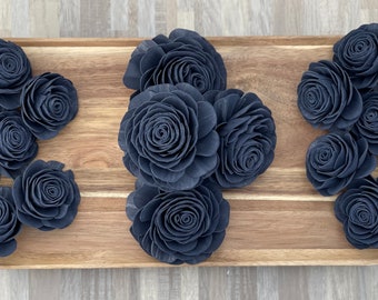 Sola Wood Flowers, Navy Blue, Wood Flowers, Crafting, DIY Crafts, Dyed Wood Flower Roses