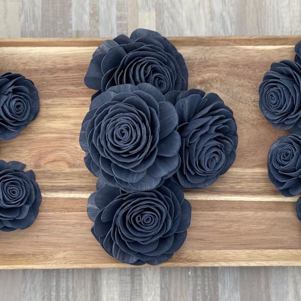 Sola Wood Flowers, Navy Blue, Wood Flowers, Crafting, DIY Crafts, Dyed Wood Flower Roses