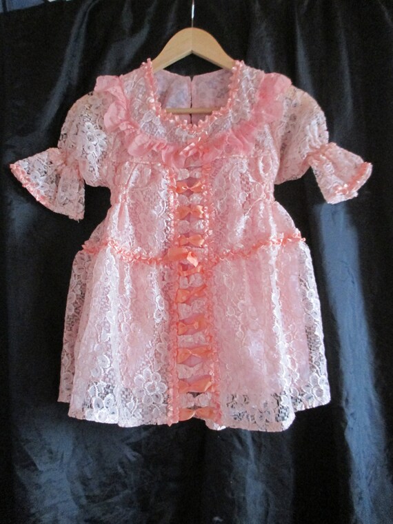 Vintage Kids Dress Lace, Event Dress, Carnival Kid