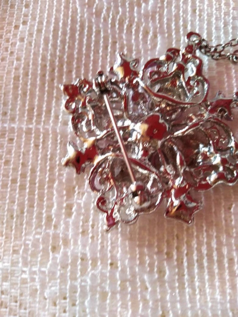 brooch flower brooch old brooch jewelry Vintage brooch antique flower brooch with stones