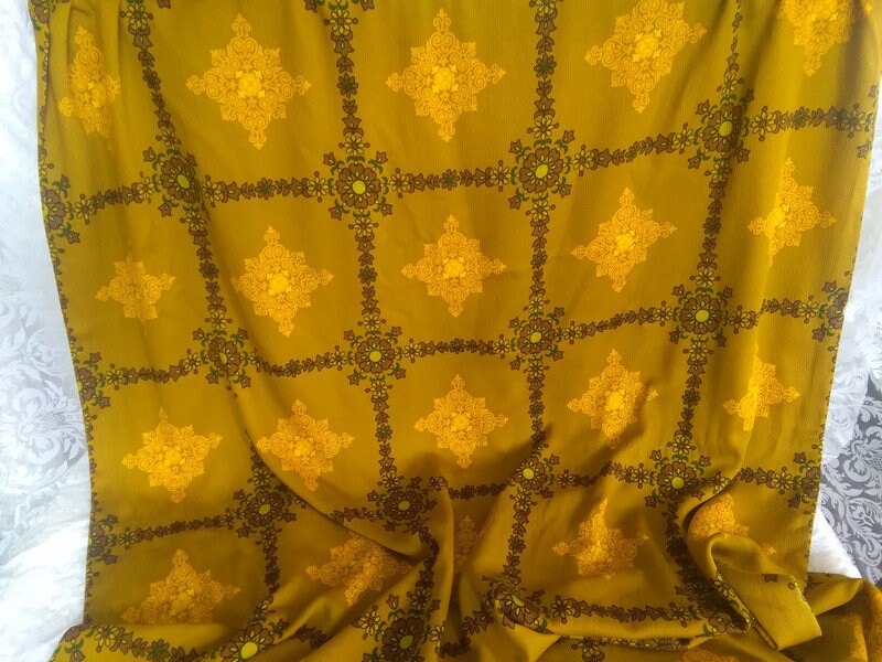 Vintage Noble Curtain 50s 60s H 1 62m Vintage Overgardine Etsy