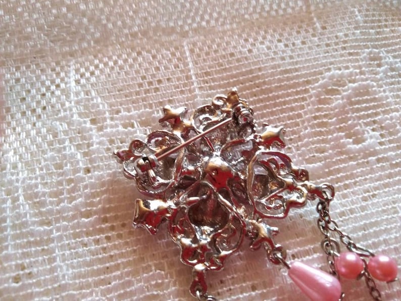 brooch flower brooch old brooch jewelry Vintage brooch antique flower brooch with stones