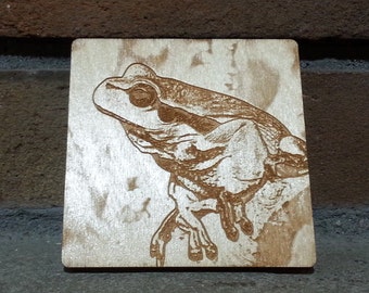 Frog Coaster, Frog Magnet, Frog Gift, Frog Decor, Frog Gift, Christmas Gift, Stocking Stuffer, Carvations