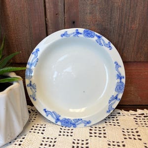 Antique Plate with Blue Floral Design 6 1/2” Delft?