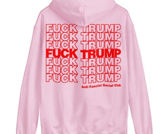 Sudadera con capucha "Joder Trump, gracias"