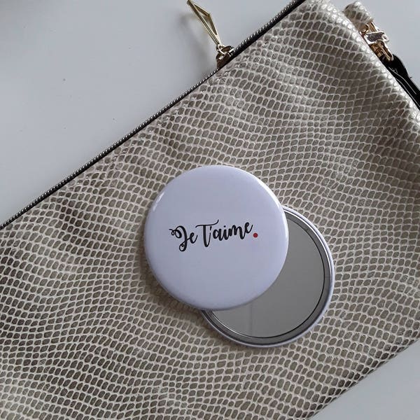 Miroir de poche "Je t'aime"