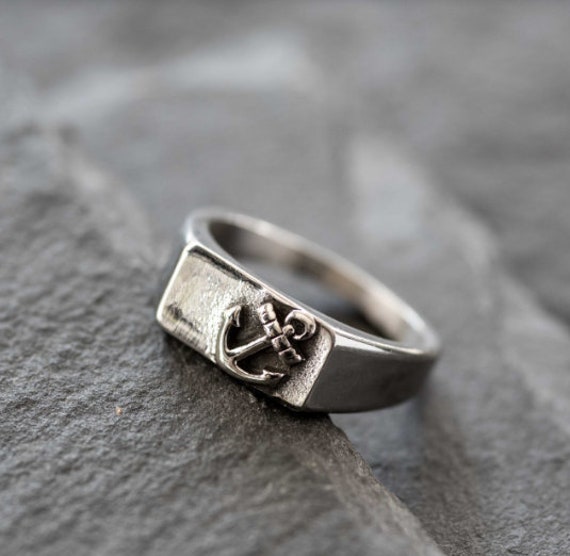 Encanto De Los Hombres Anillo De Mano De Anclaje Cadena De Encanto De Los Hombres Anillo De Mano De Anclaje Cadena De