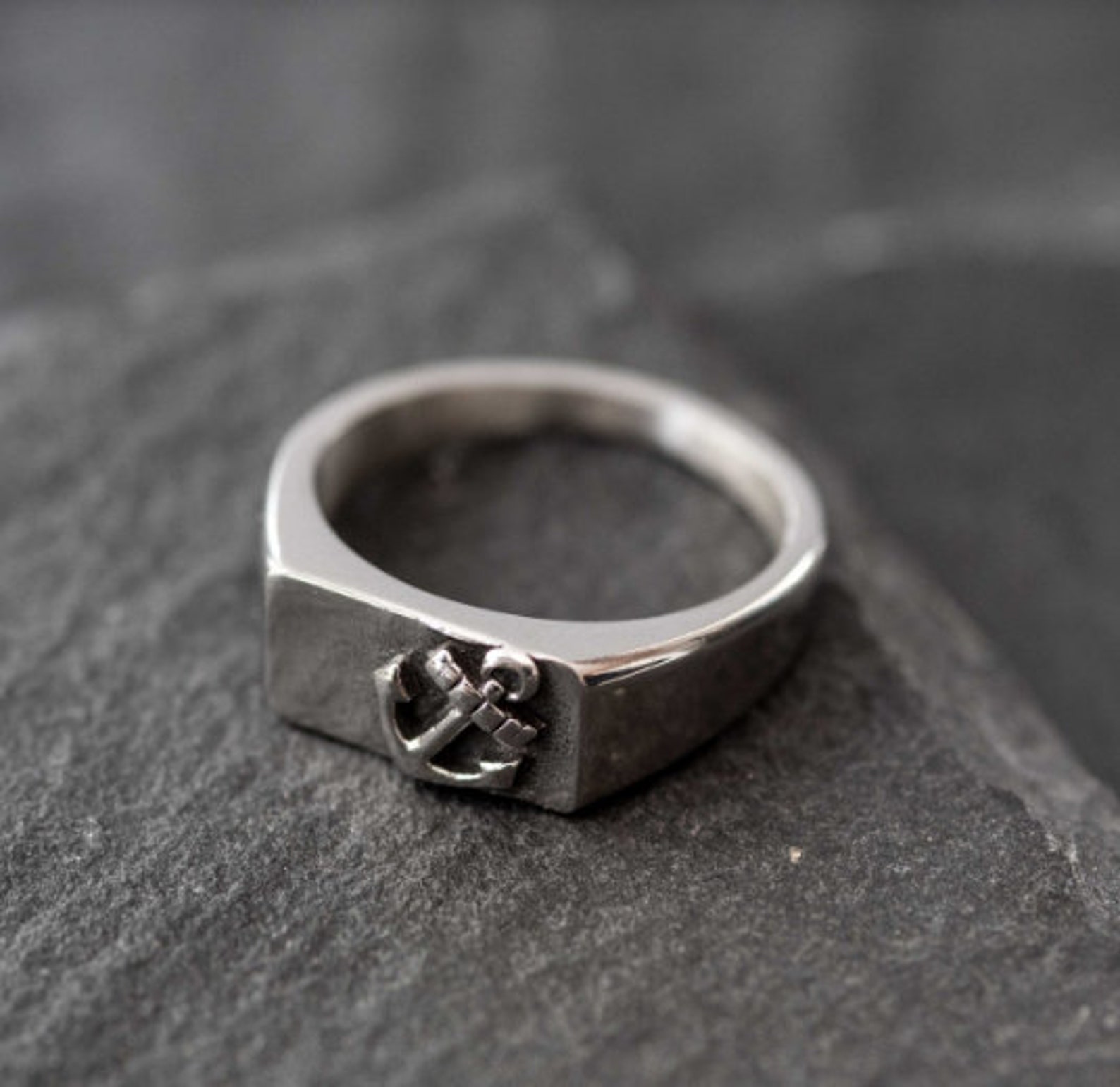 Men's Nautical Ring Men's Stainless Steel Ring Etsy