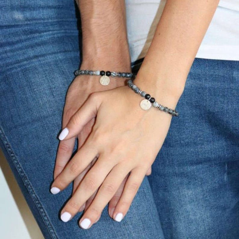 Personalized Couples Bracelets His And Hers Bracelet Etsy