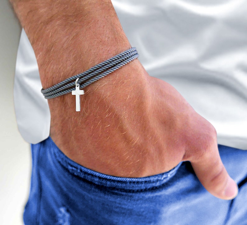 Cross Bracelet for Mens Religious Bracelet for Men Christian Etsy