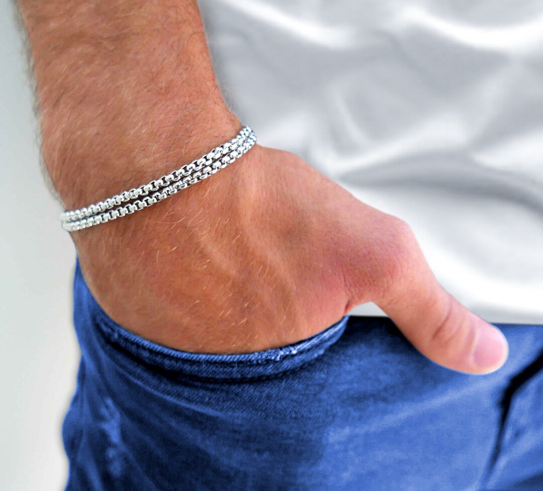 Men's Bracelet Men's Chain Bracelet Men's Etsy