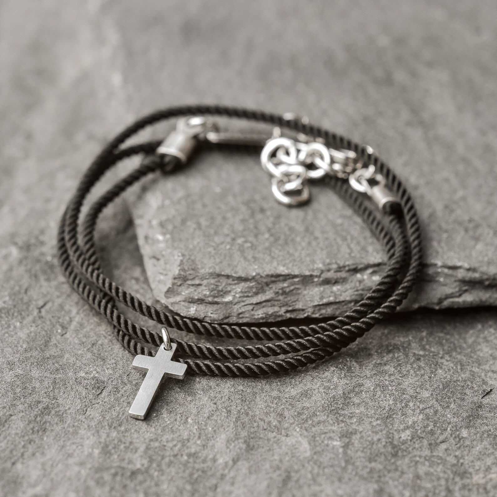 Men's Cross Bracelet Men's Religious Bracelet Etsy