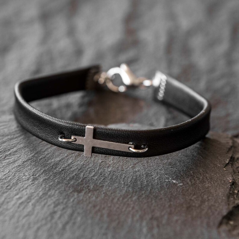Men's Cross Bracelet Men's Religious Bracelet Etsy