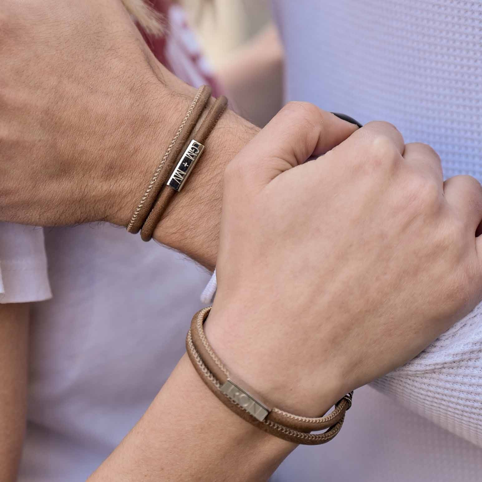 Personalized Couples Bracelets His And Hers Bracelet Etsy