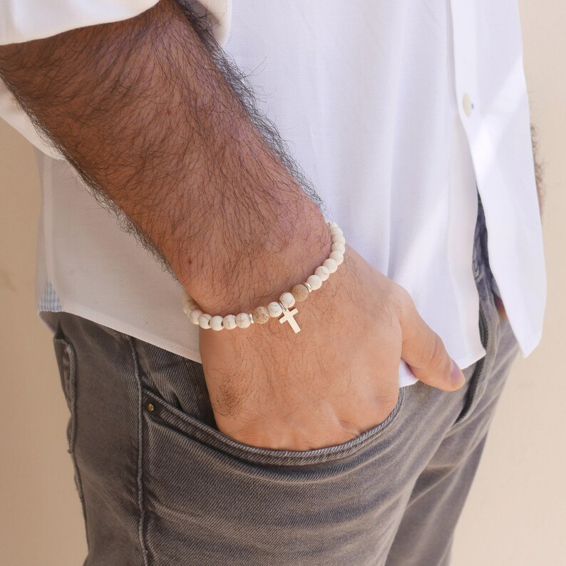 Men's Christian Bead Bracelet Men's Boho Bracelet Etsy