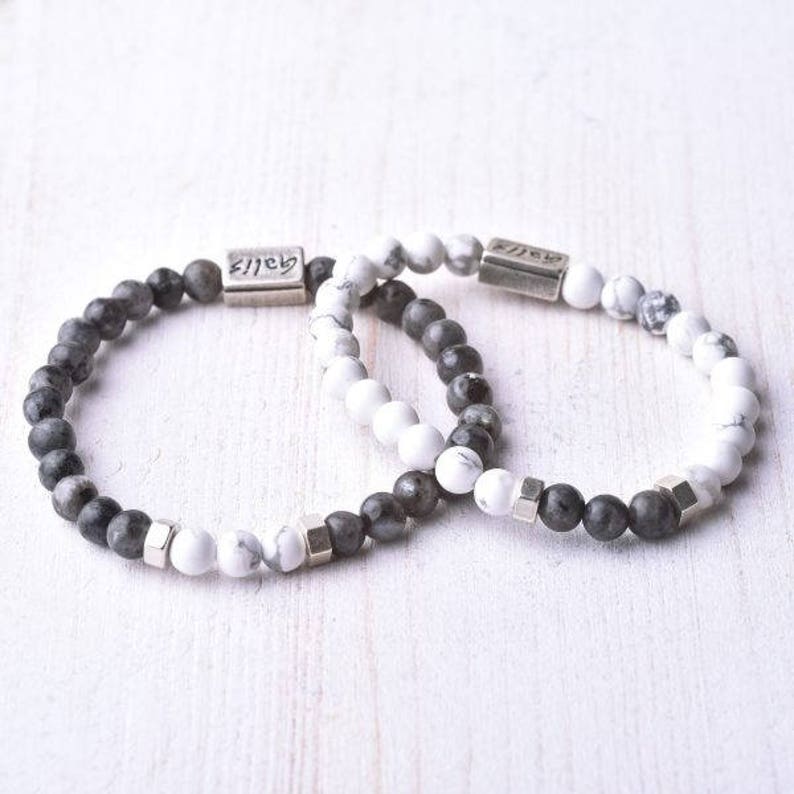 Wedding and Anniversary Gift Christmas gift for best friend Couples Bracelets Gemstone Jewelry Matching Couple Bracelets His And Her