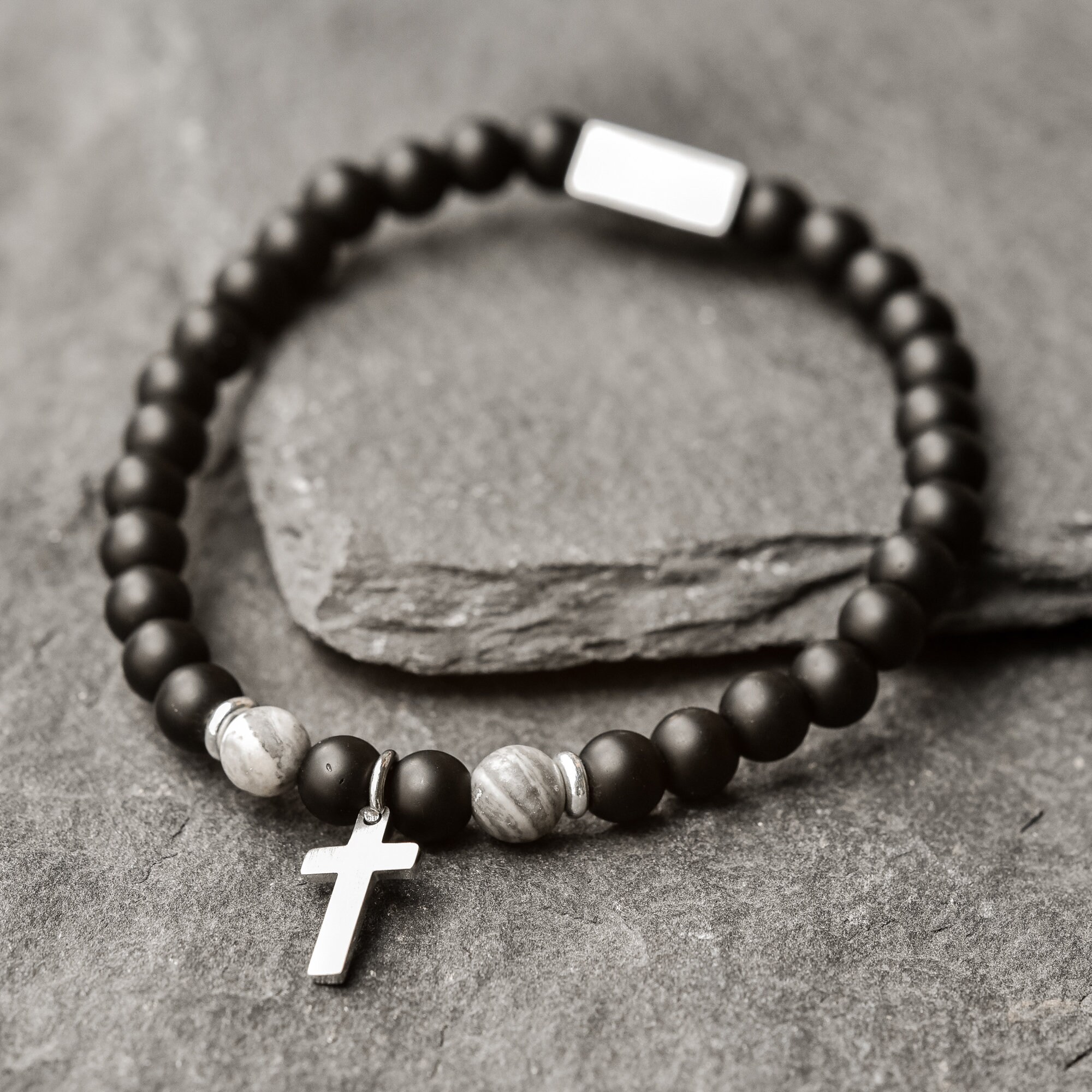 Men's Cross Bracelet Men's Religious Bracelet Etsy