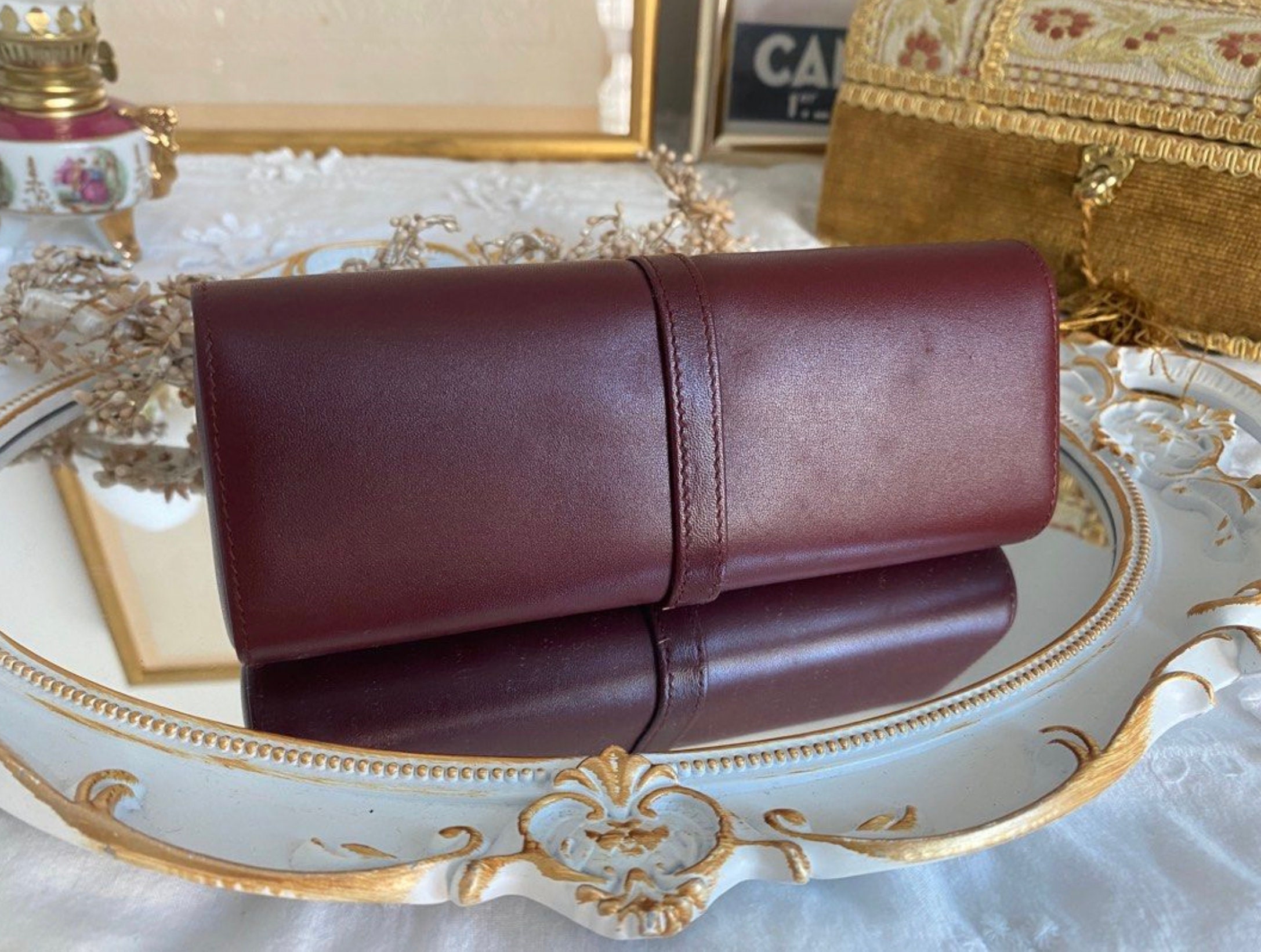 Cartier Glasses Case Holder Genuine Leather Etsy