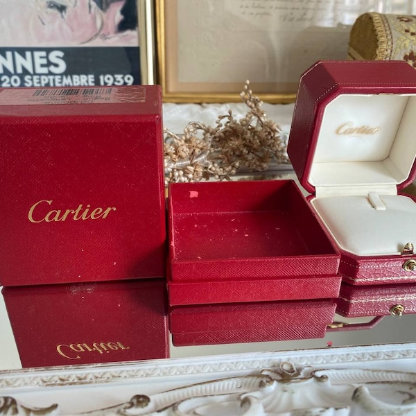 Cartier Vintage Ring Necklace Holder Case