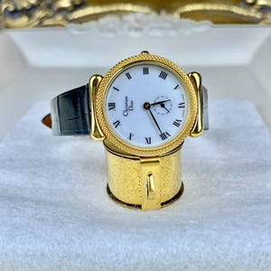Christian Dior White Roman Round Dial Watch