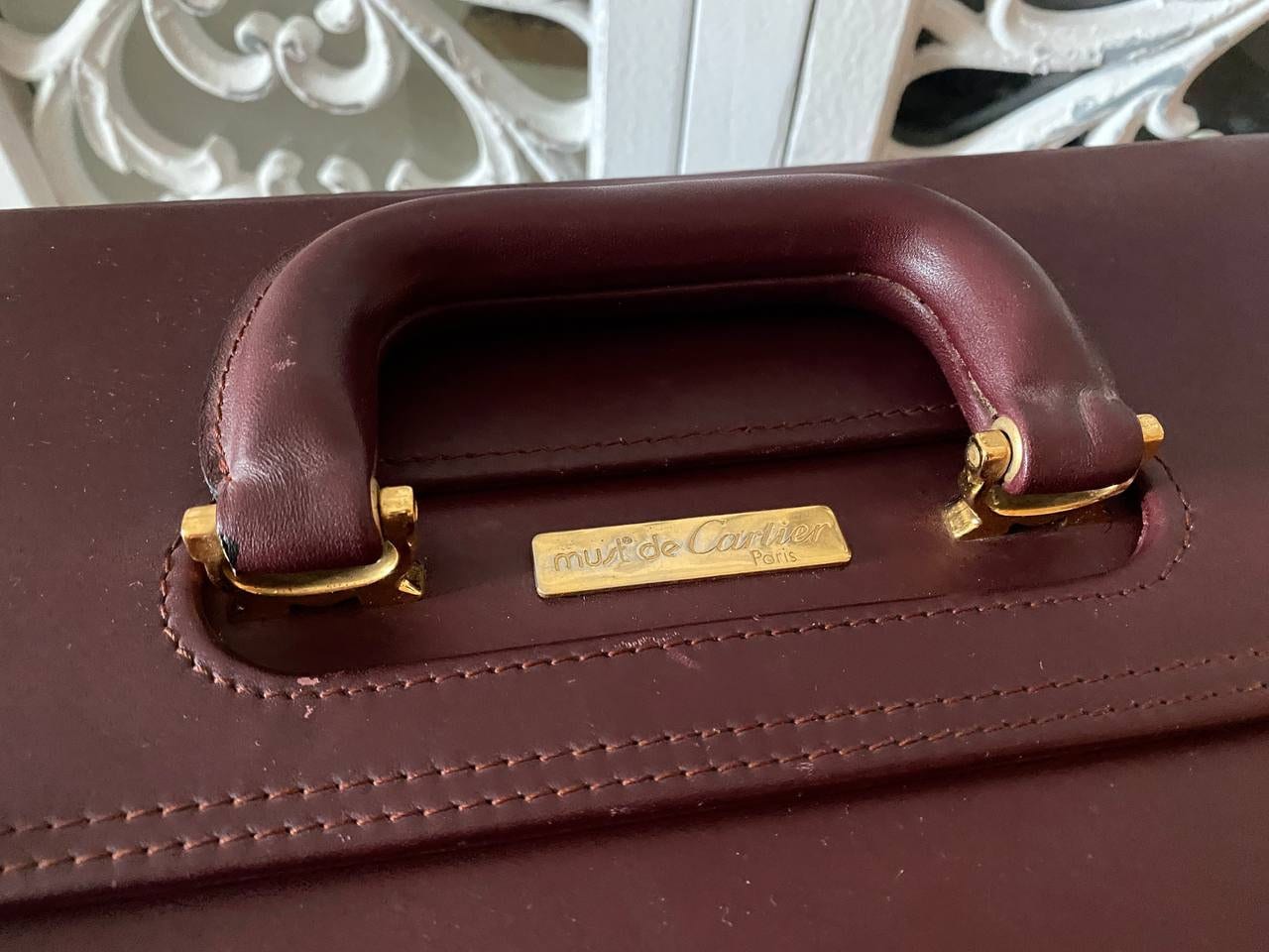 Cartier Vintage Travel Doctor's Bag Classic Genuine Leather Cartier Vintage Travel Doctor's Bag Classic Genuine Leather