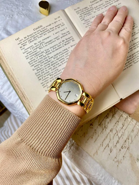 Christian Dior ゴールド オクトゴナル 時計 Christian Dior Octagon Watch - Etsy