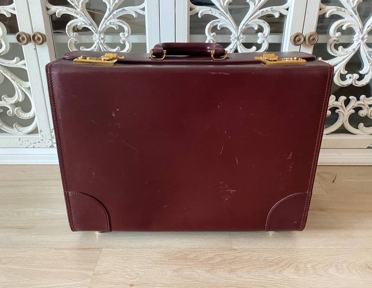 Cartier Vintage Travel Doctor's Bag Classic Genuine Leather