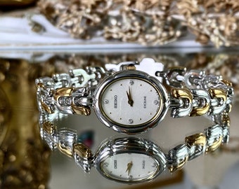 Seiko Classic Diamonds Combination Wrist Watch