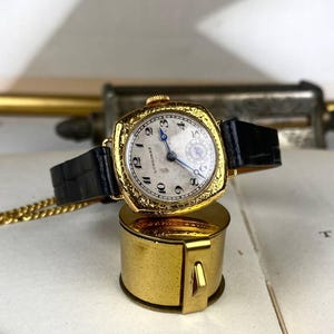 Longines Engraved Case Gold Plated Watch