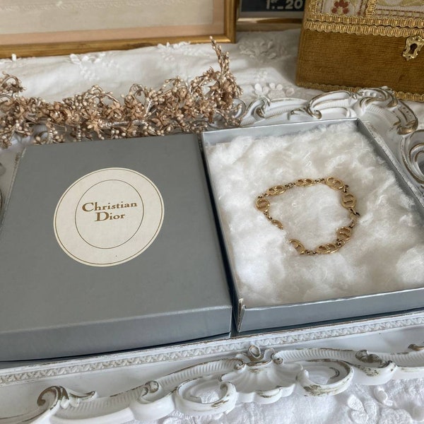 Christian Dior CD Vintage Bracelet with Box