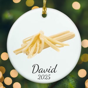 Personalized String cheese ornament, String cheese Christmas ornament, String cheese xmas ornament, APR015