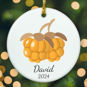 Personalized Cloudberry ornament, Cloudberry Christmas ornament, Cloudberry xmas ornament, APR015