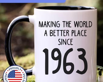 61st birthday gift, 61st birthday mug, 61 year old birthday gifts, 1963 mug, 61st bday gifts,61st birthday gag, APO071
