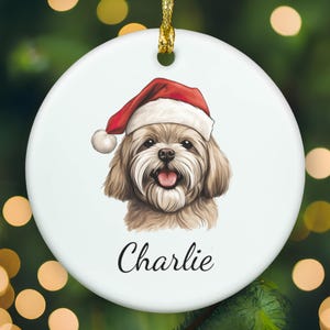 Lhasa Apso ornament, Lhasa Apso personalized ornament, Lhasa Apso memorial, Lhasa Apso christmas ornament, APR007