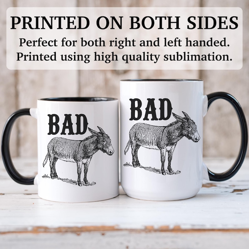 Bad A - mug amusant, mug sarcastique, cadeau amusant, cadeau sarcastique, cadeau pour homme et femme, mugs amusants, tasse à café amusante, APO016 image 5