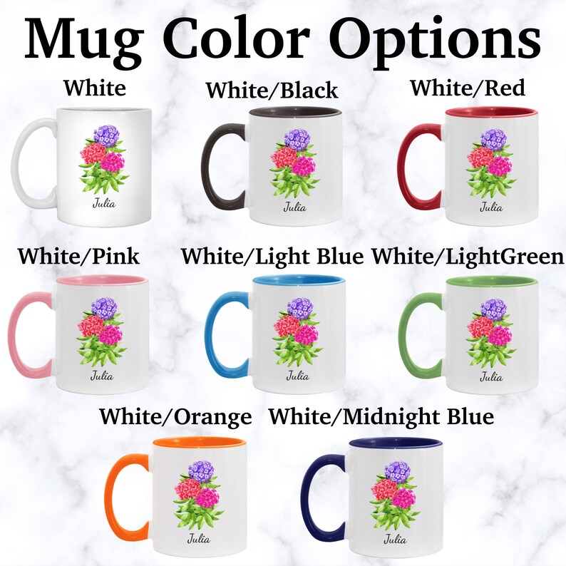 Phlox Flower Personalized Gift, Phlox Flower Name Mug, Phlox Custom