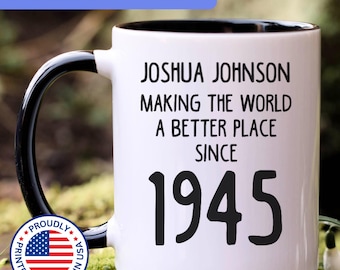 Personalized 80th birthday gift, 80th birthday mug, 80 year old birthday gifts, 1945 mug, 80th bday gifts, 80th birthday gag, APO017