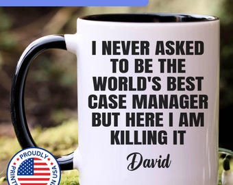 Personalized Case Manager mug, case manager gift, case manager gifts, APO137
