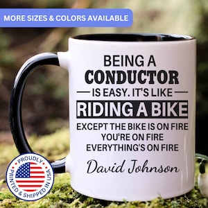 Conductor mug, conductor gifts, gift for conductor gift idea, conductor coffee mug, APO045
