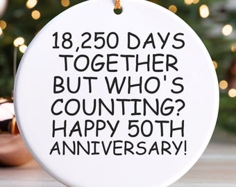 50th anniversary ornament, 50th anniversary gift, 50 year anniversary, 50th wedding anniversary, APR003