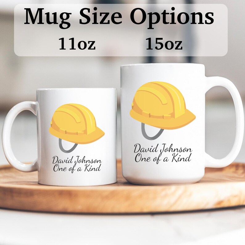 Personalized Safety Helmet mug, custom Safety Helmet mug, Safety Helmet gift, Safety Helmet gifts, APO067 image 2