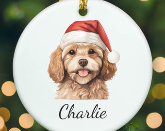 Cavapoo ornament, Cavapoo personalized ornament, Cavapoo memorial, Cavapoo christmas ornament, APR007
