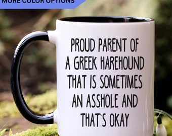 Greek Harehound mug, Greek Harehound dad, Greek Harehound mom, Greek Harehound gift, APO0021