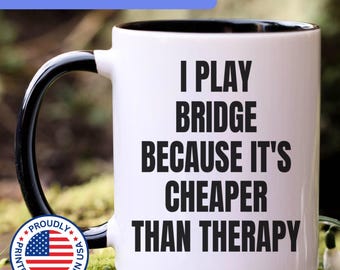 Bridge mug, bridge gift, bridge gifts, bridge cofee mug, bridge cup, APO110