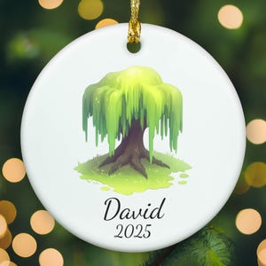 Personalized Willow Tree ornament, willow tree Christmas ornament, willow tree xmas ornament, APR008