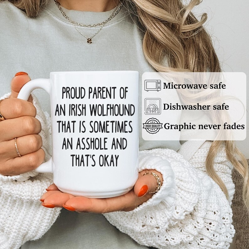Irish Wolfhound mug, gift for Irish Wolfhound mom, gift for Irish Wolfhound dad, Irish Wolfhound gift, APO0021 immagine 5
