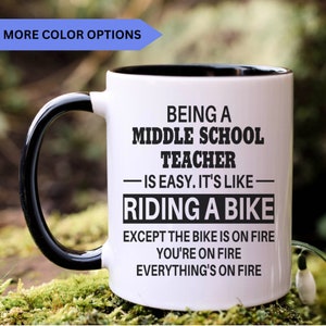 Middle School Teacher mug, middle school teacher gifts, gift for middle school teacher gift idea, middle school teacher coffee mug, APO015